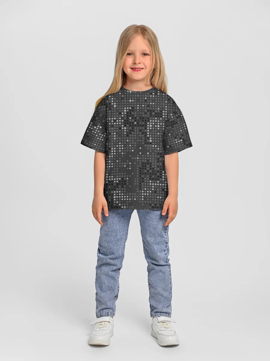 Girls' oversized cotton T-shirt
