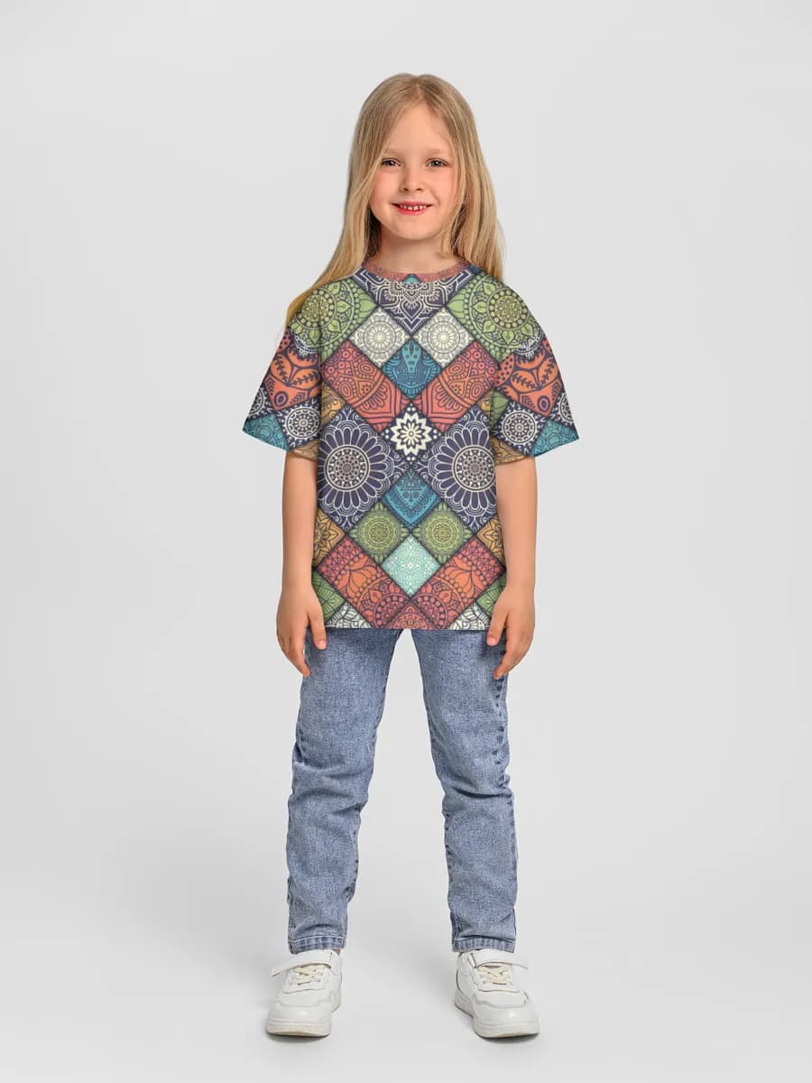 Oversized Baumwoll-T-Shirt Mädchen