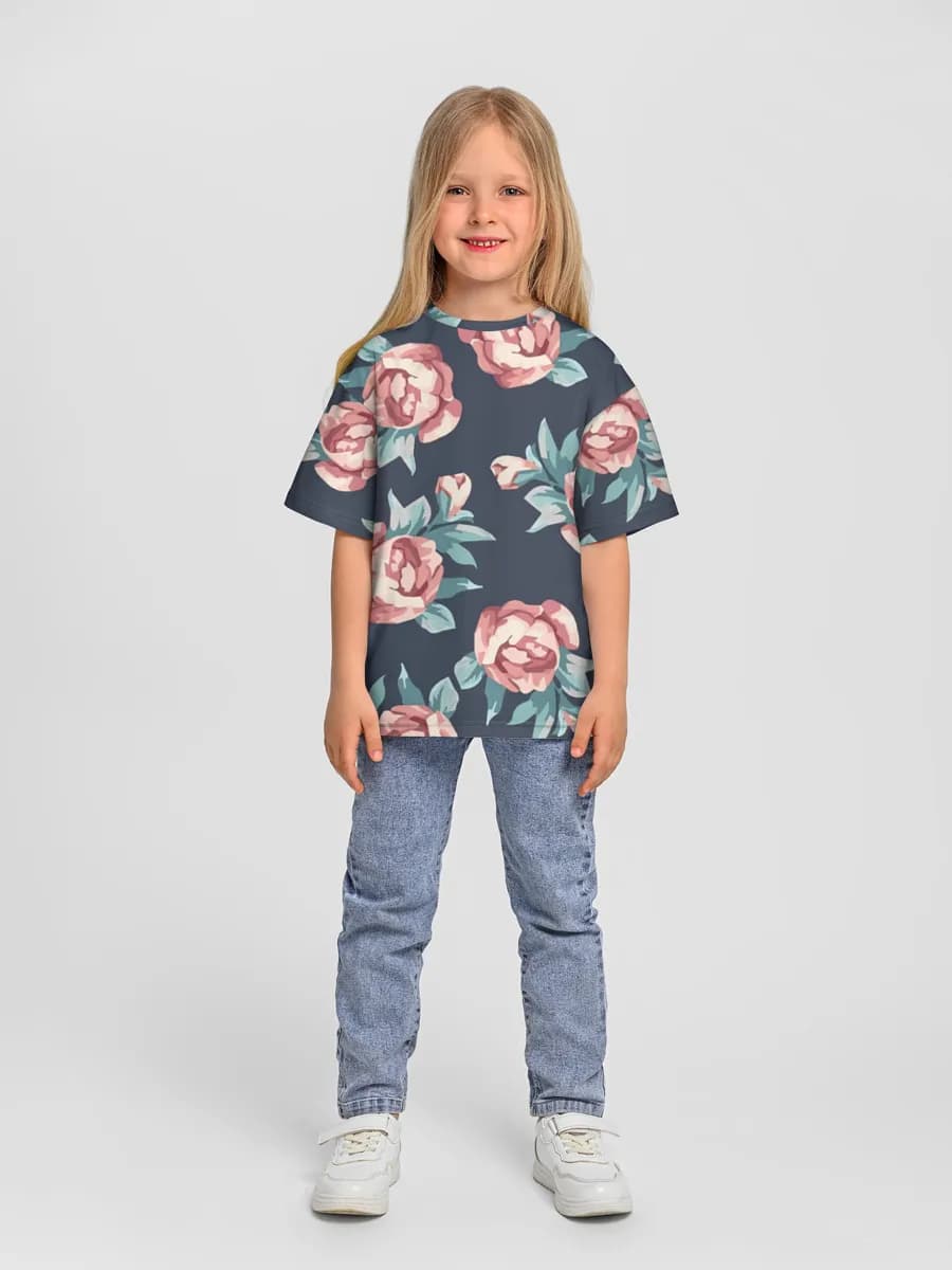 Camiseta Oversize de Algodón Niña
