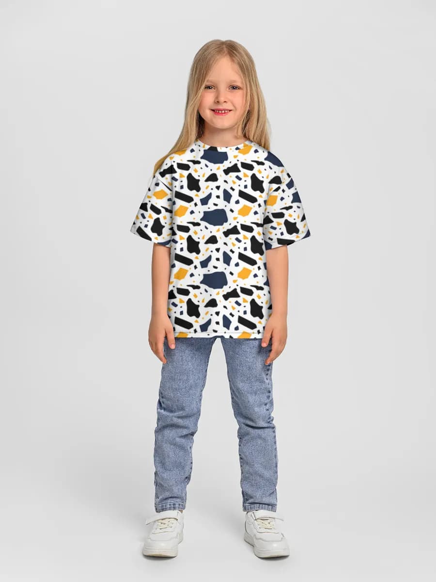 Girls' oversized cotton T-shirt