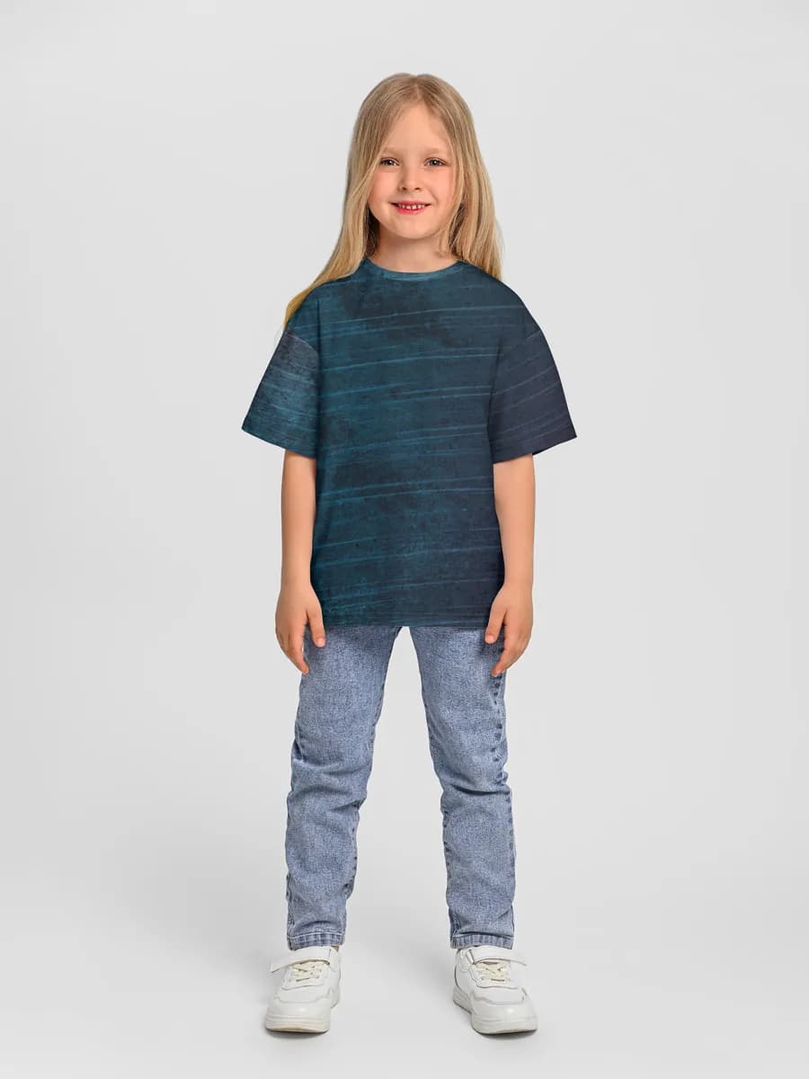 Girls' oversized cotton T-shirt