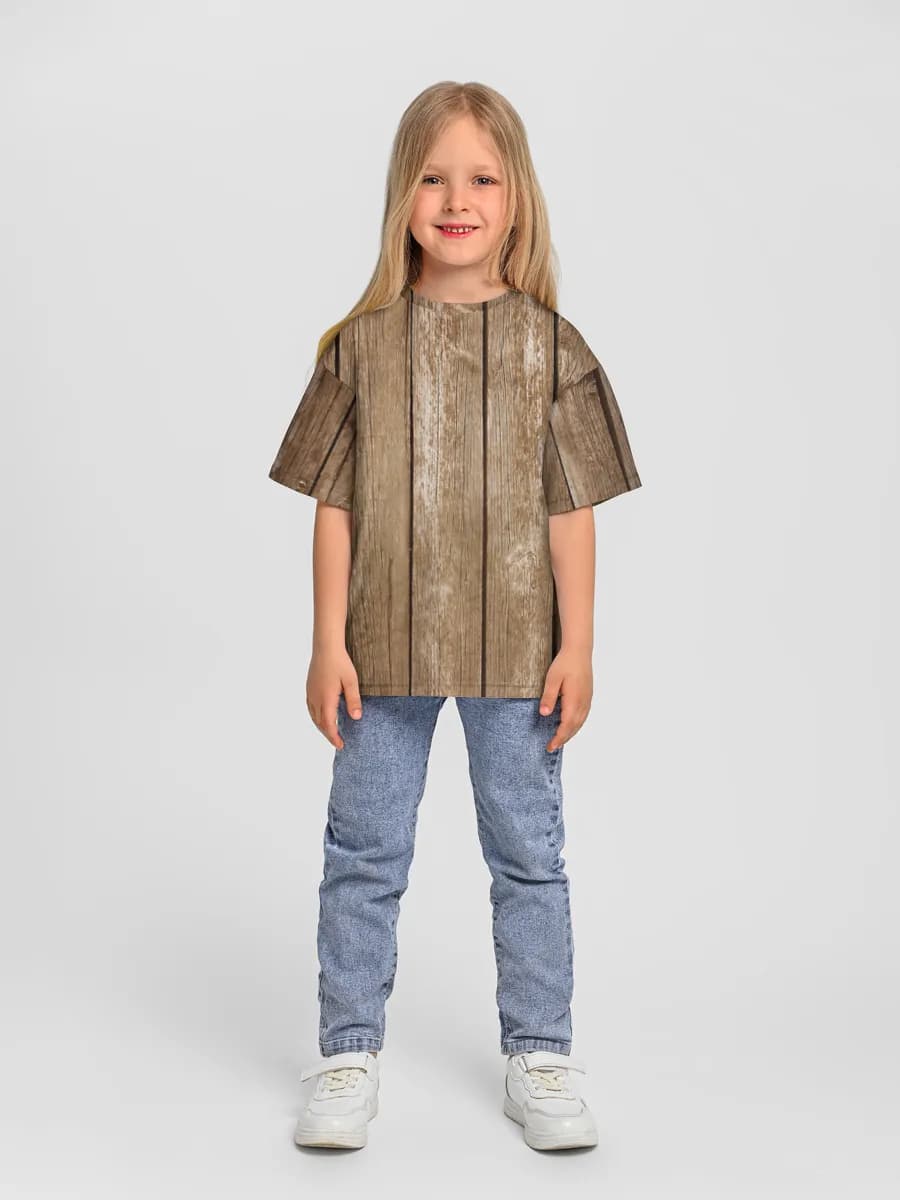 Girls' oversized cotton T-shirt