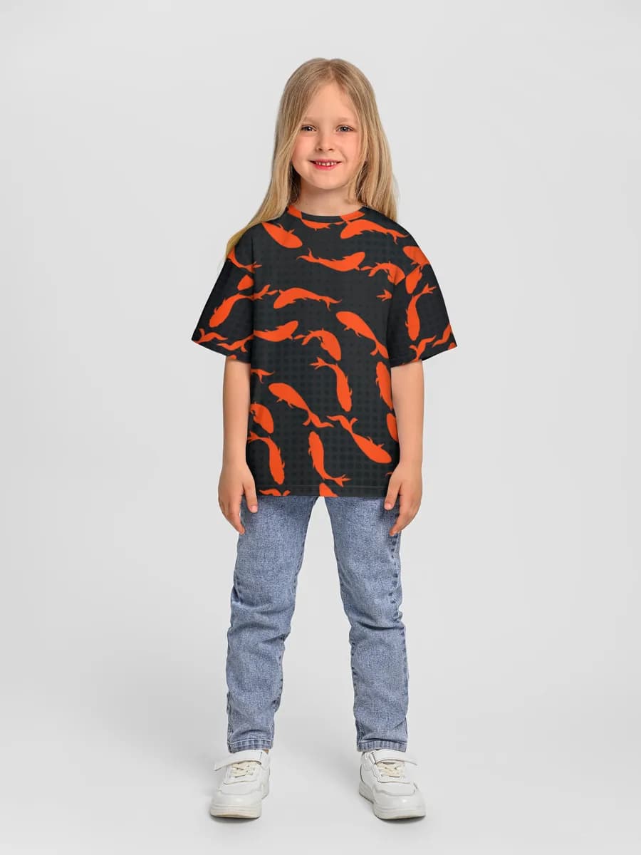 女の子 ビッグシルエット コットンTシャツ