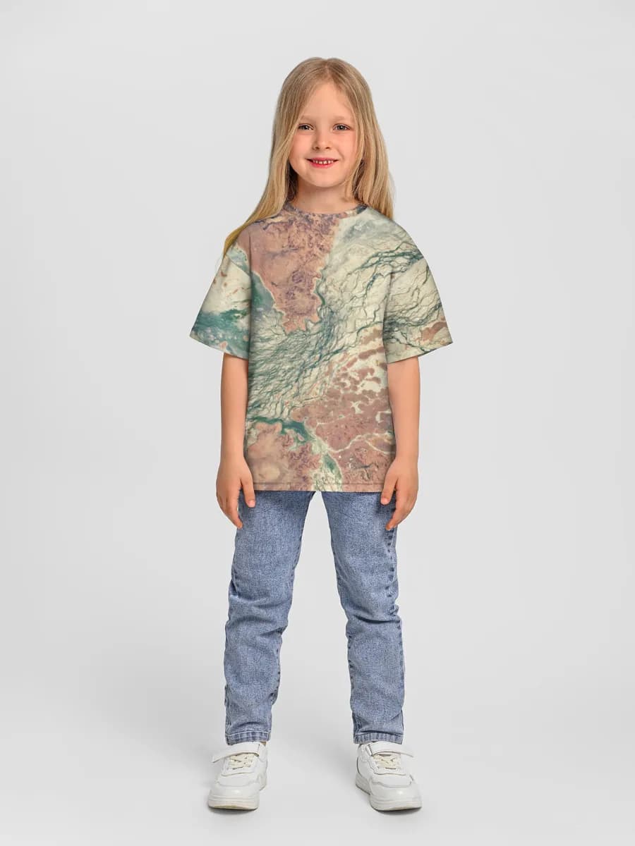 女の子 ビッグシルエット コットンTシャツ