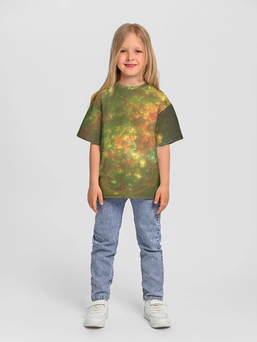 Girls' oversized cotton T-shirt