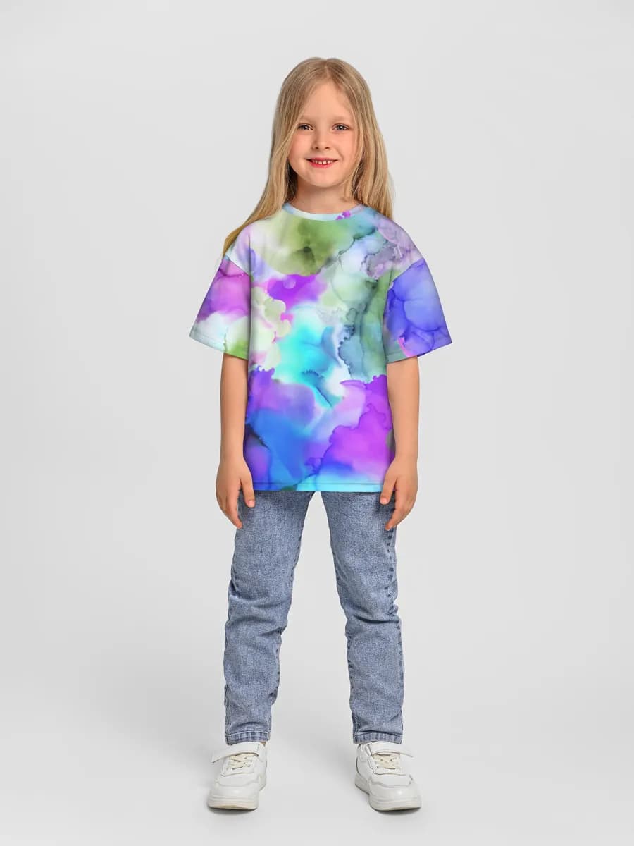 Oversized Baumwoll-T-Shirt Mädchen