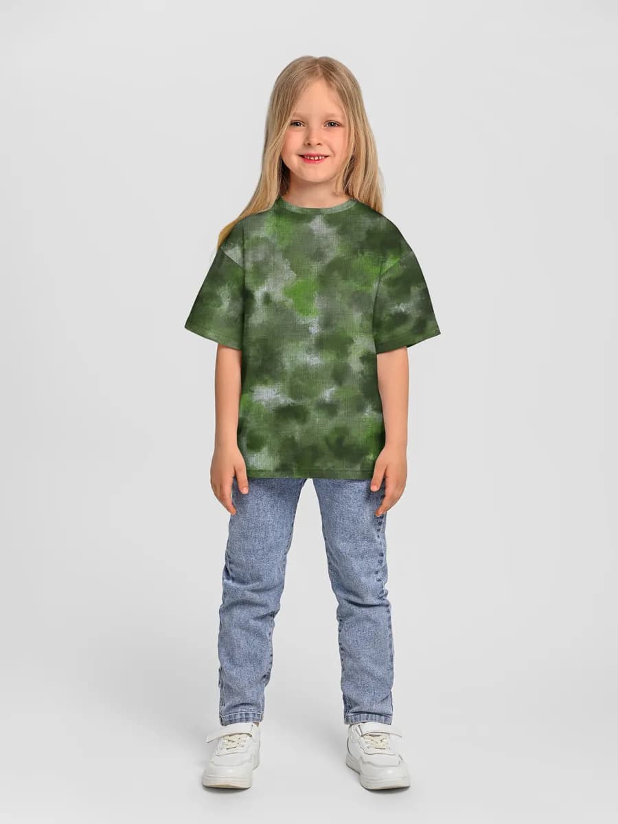Girls' oversized cotton T-shirt