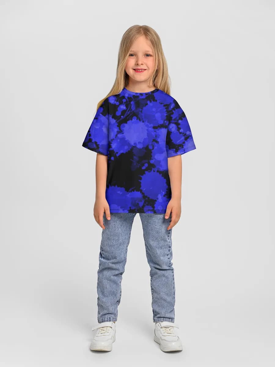 Girls' oversized cotton T-shirt