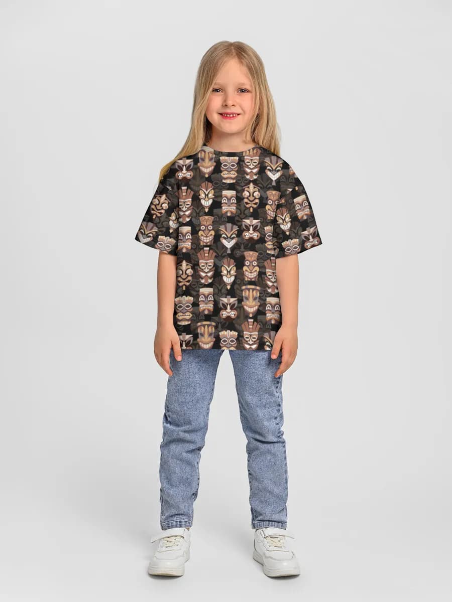 Girls' oversized cotton T-shirt