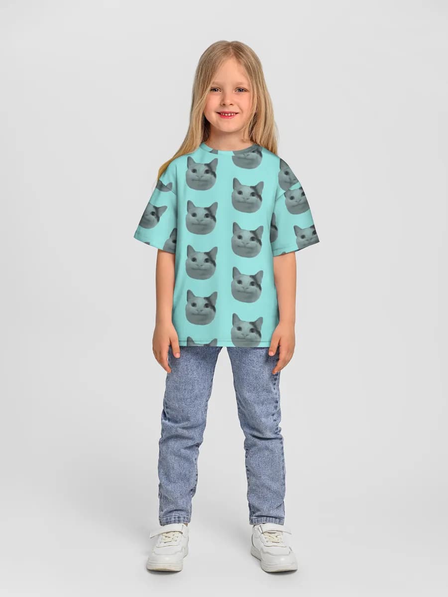 Oversized Baumwoll-T-Shirt Mädchen