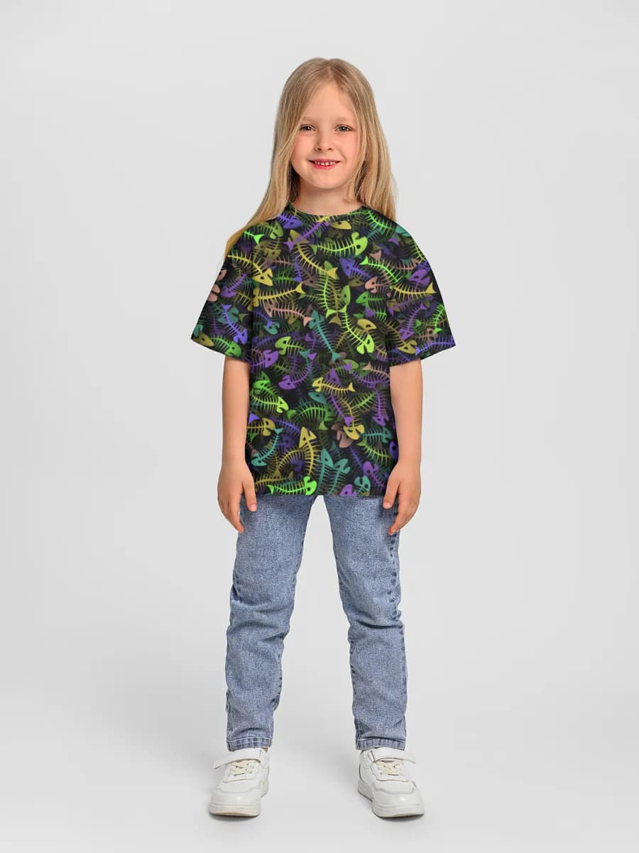 女の子 ビッグシルエット コットンTシャツ
