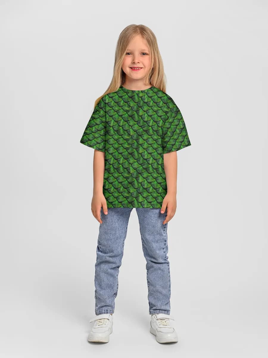 Girls' oversized cotton T-shirt