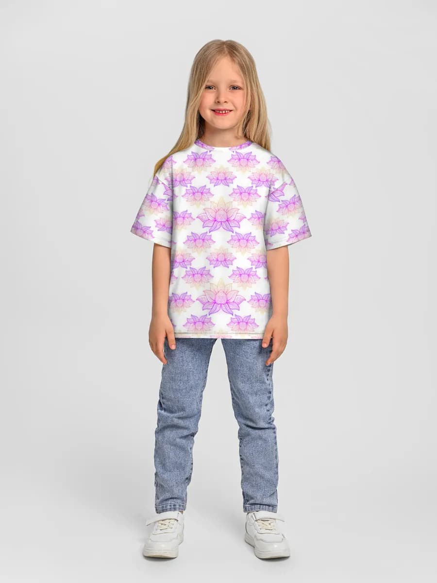 Oversized Baumwoll-T-Shirt Mädchen