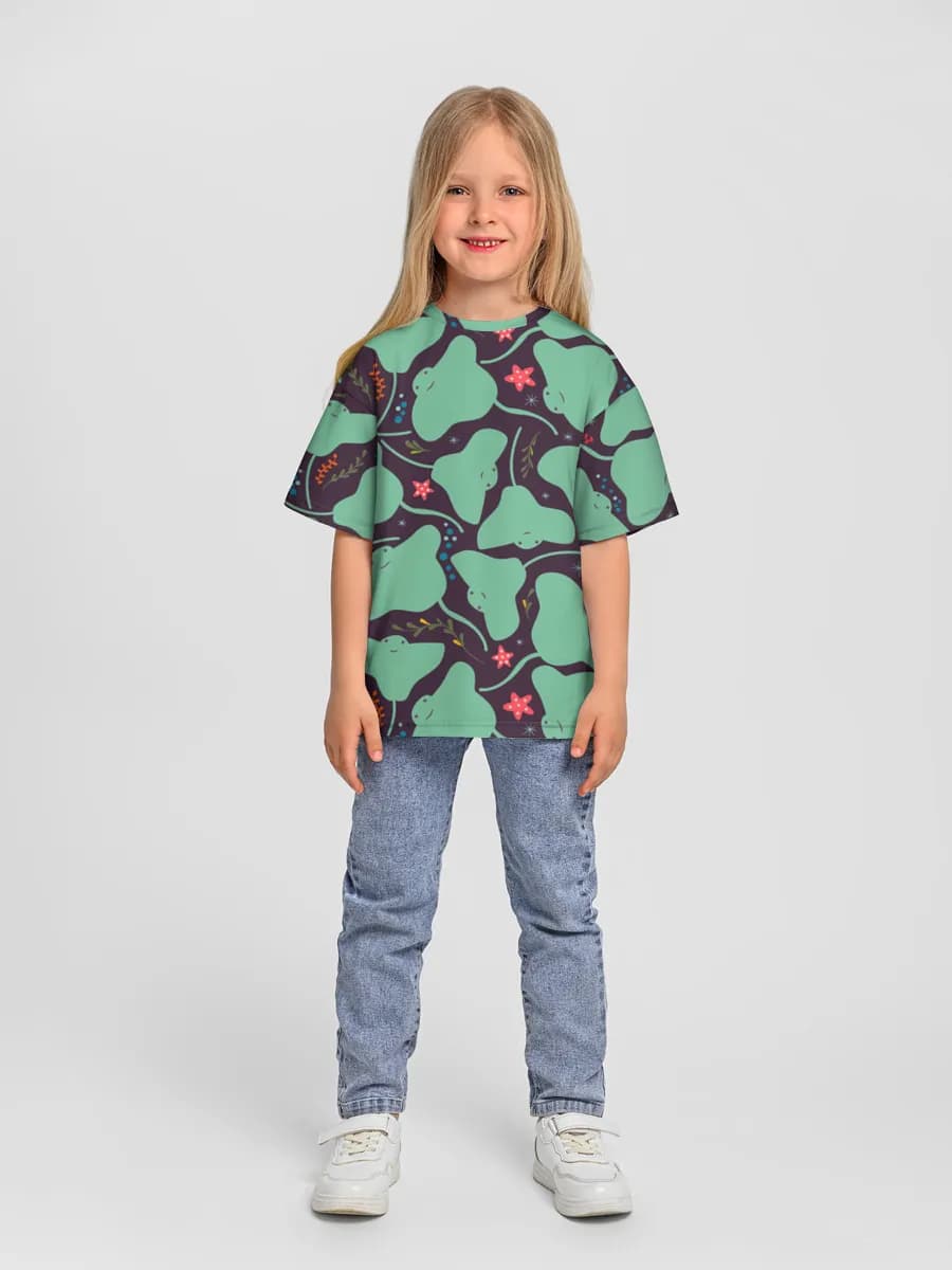 Oversized Baumwoll-T-Shirt Mädchen