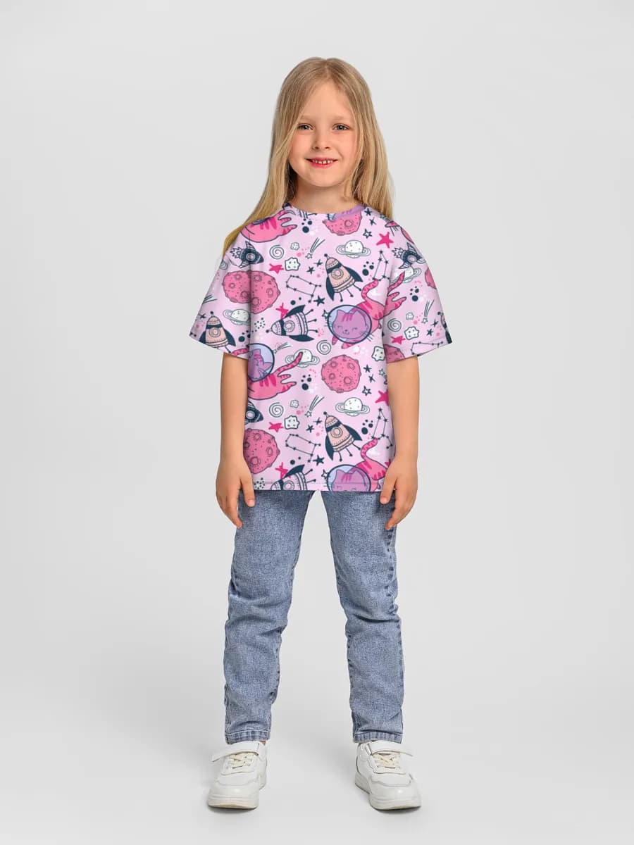 Camiseta Oversize de Algodón Niña