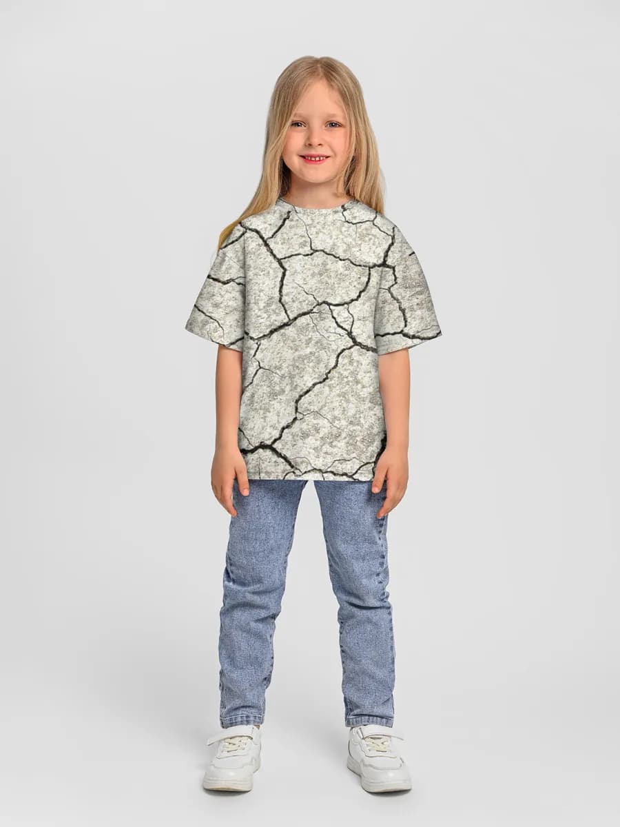Oversized Baumwoll-T-Shirt Mädchen