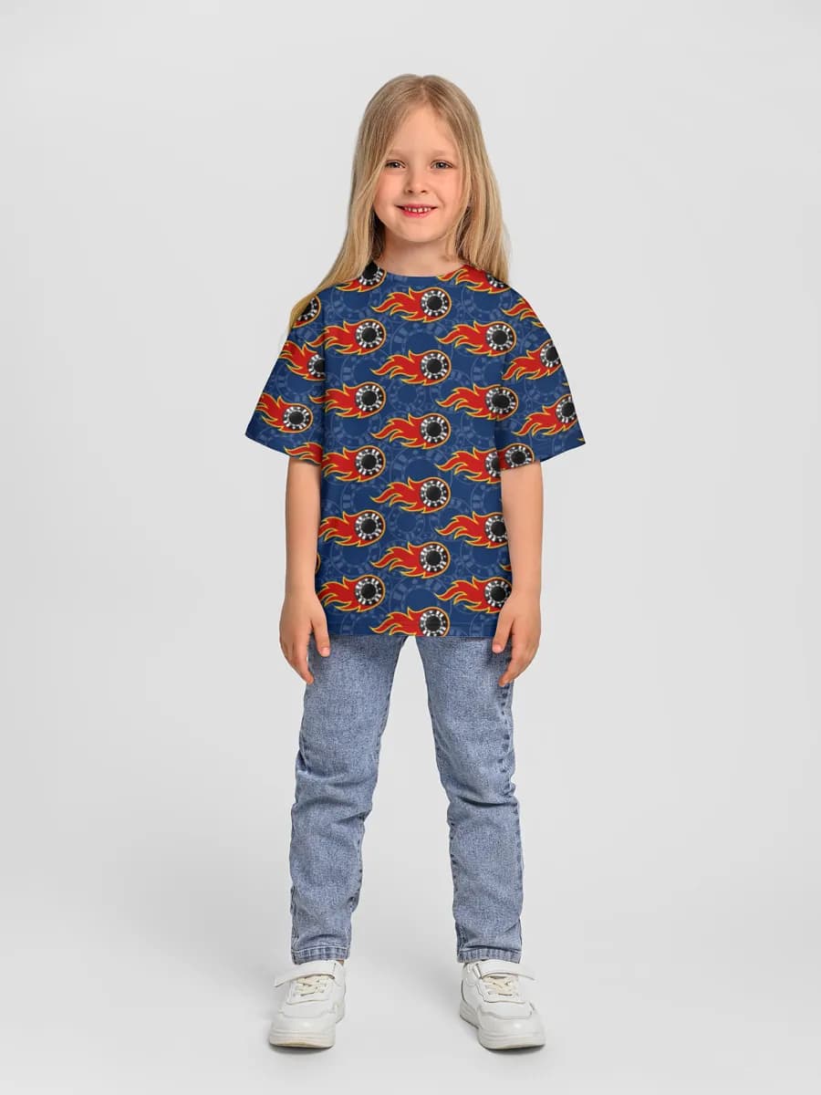 Girls' oversized cotton T-shirt