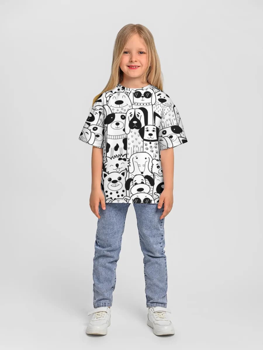 Oversized Baumwoll-T-Shirt Mädchen