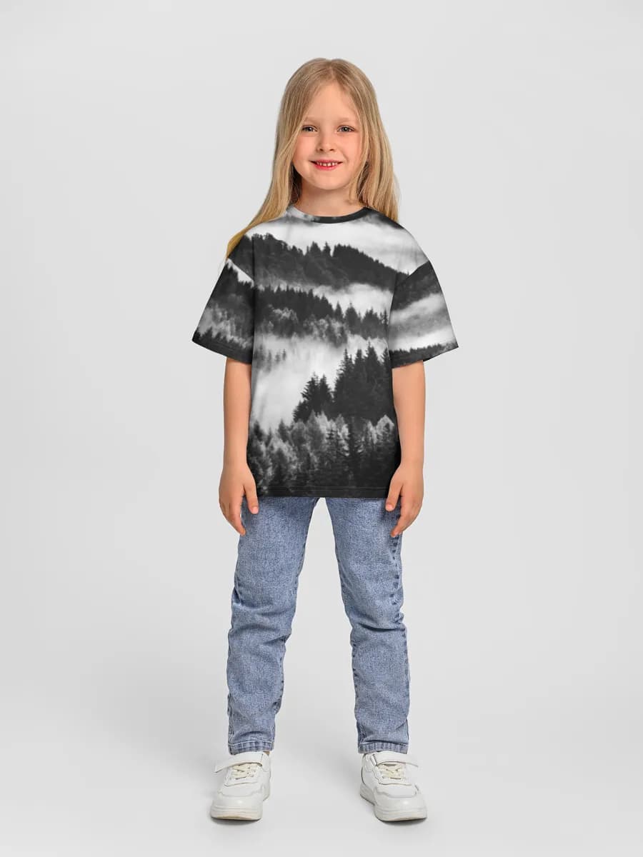 女の子 ビッグシルエット コットンTシャツ