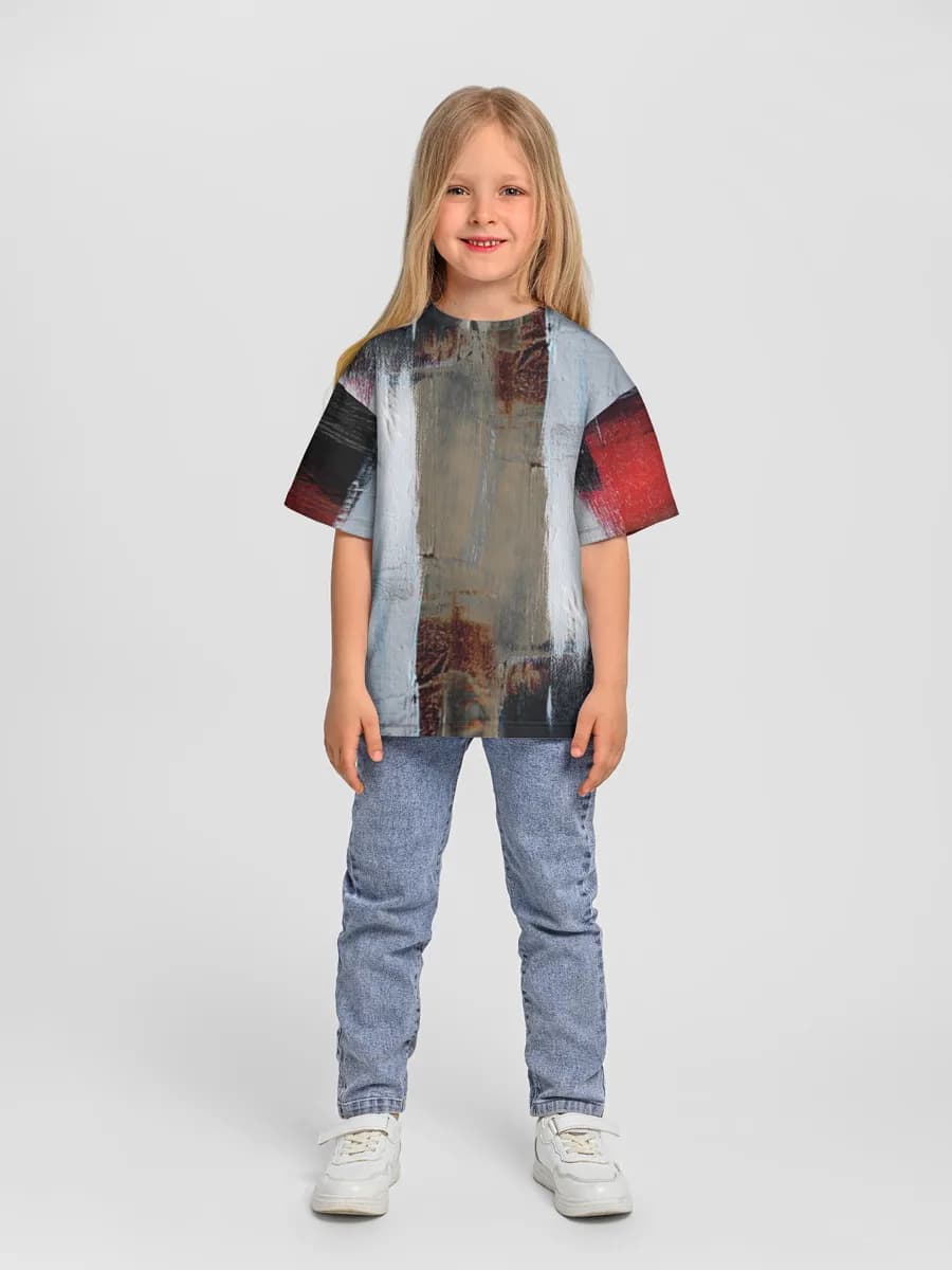 Girls' oversized cotton T-shirt