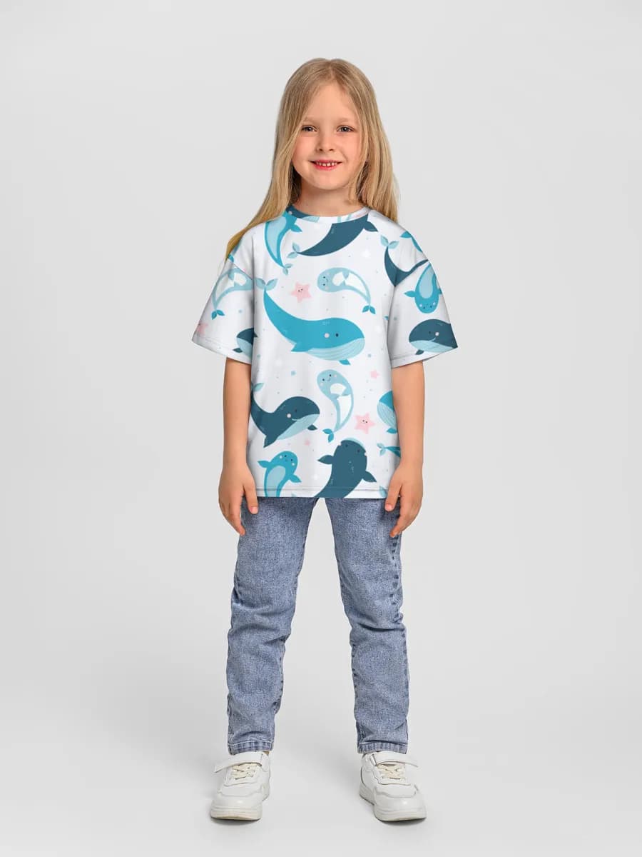 Camiseta Oversize de Algodón Niña