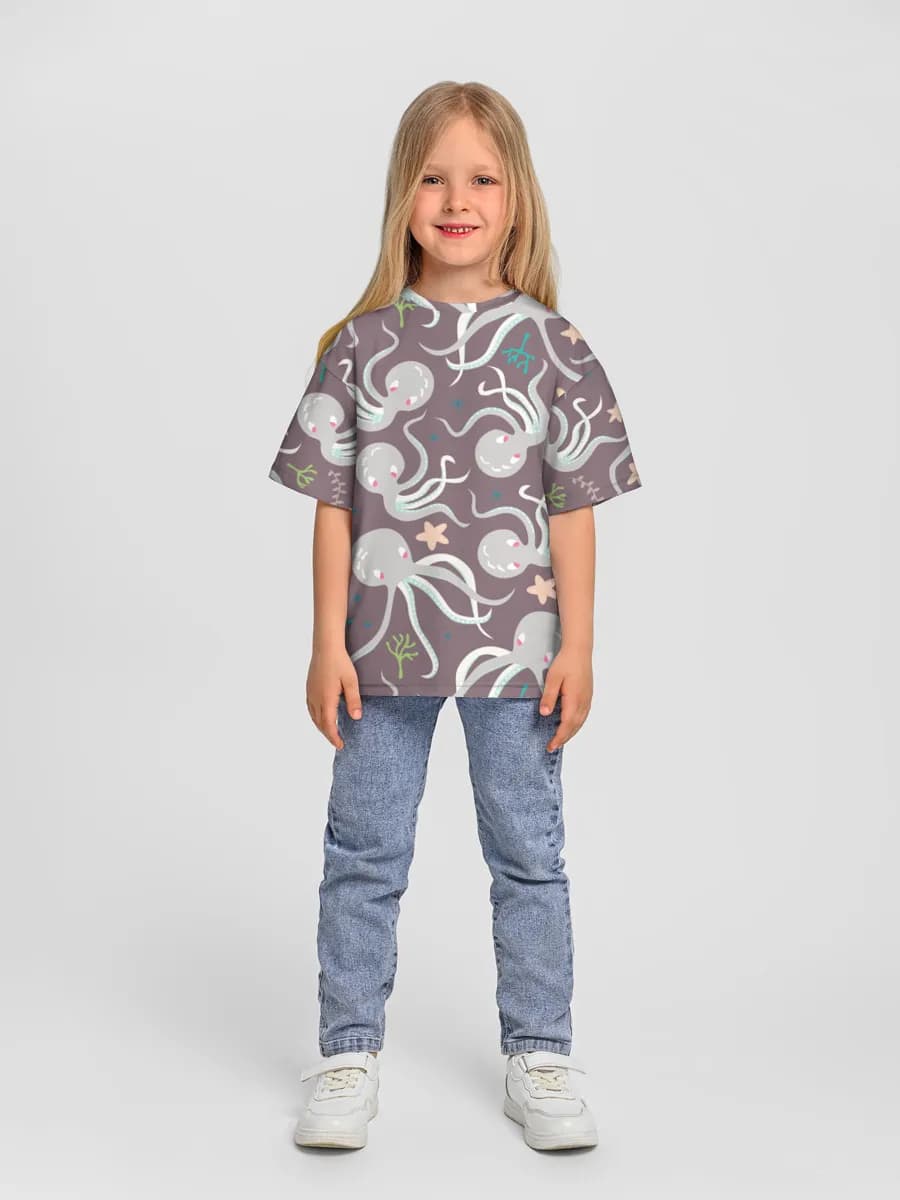 Camiseta Oversize de Algodón Niña