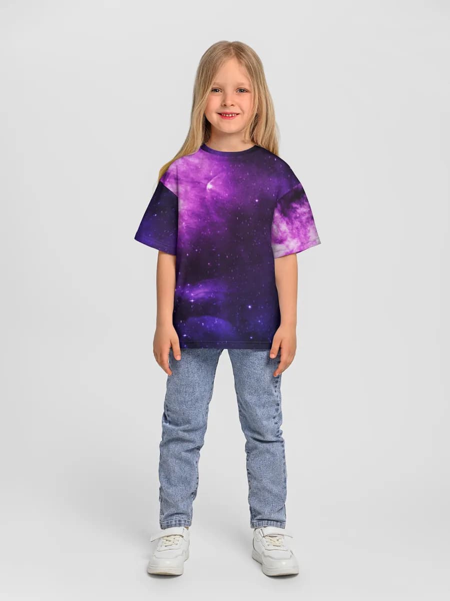 Girls' oversized cotton T-shirt