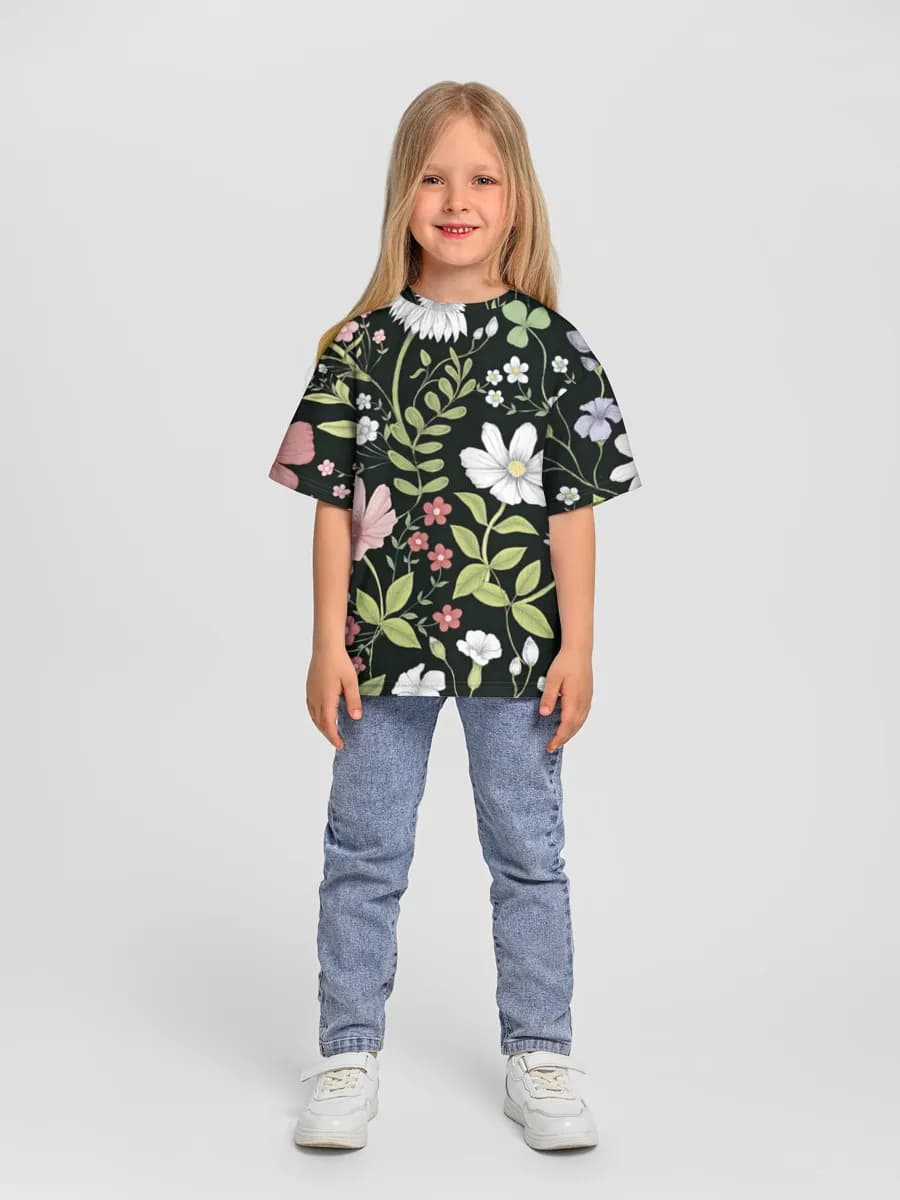 Oversized Baumwoll-T-Shirt Mädchen