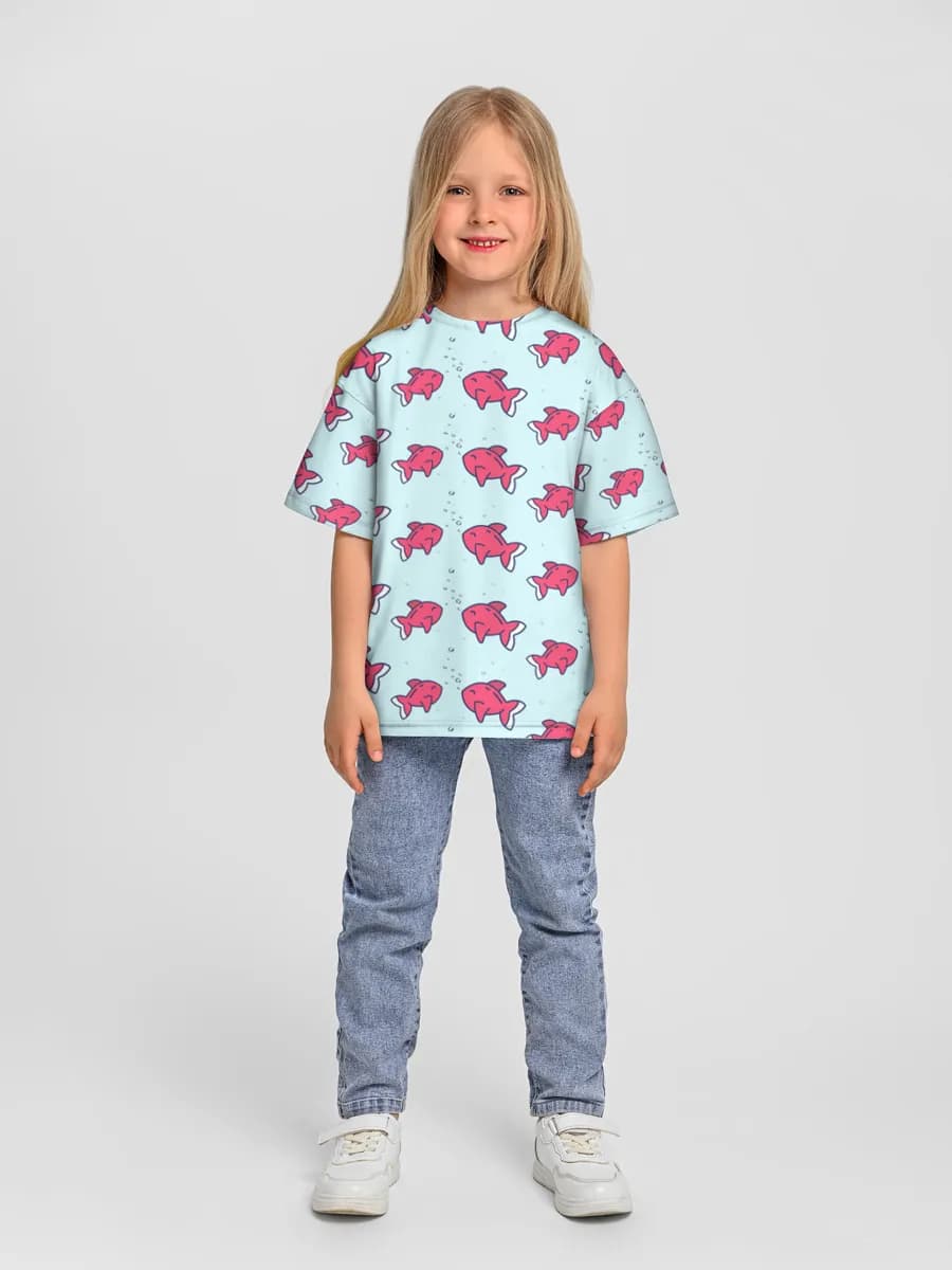 Camiseta Oversize de Algodón Niña