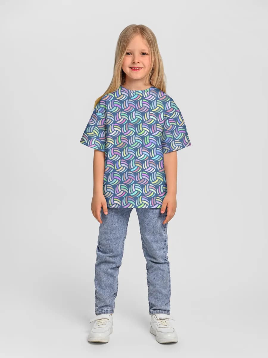 Girls' oversized cotton T-shirt