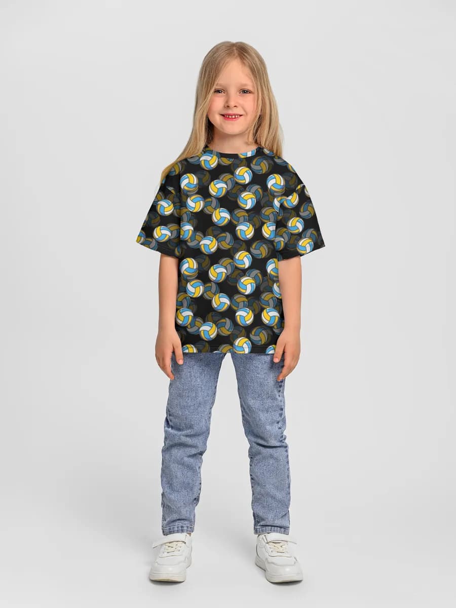 Girls' oversized cotton T-shirt