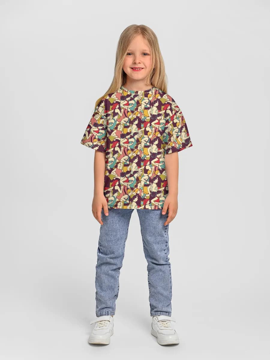 Camiseta Oversize de Algodón Niña