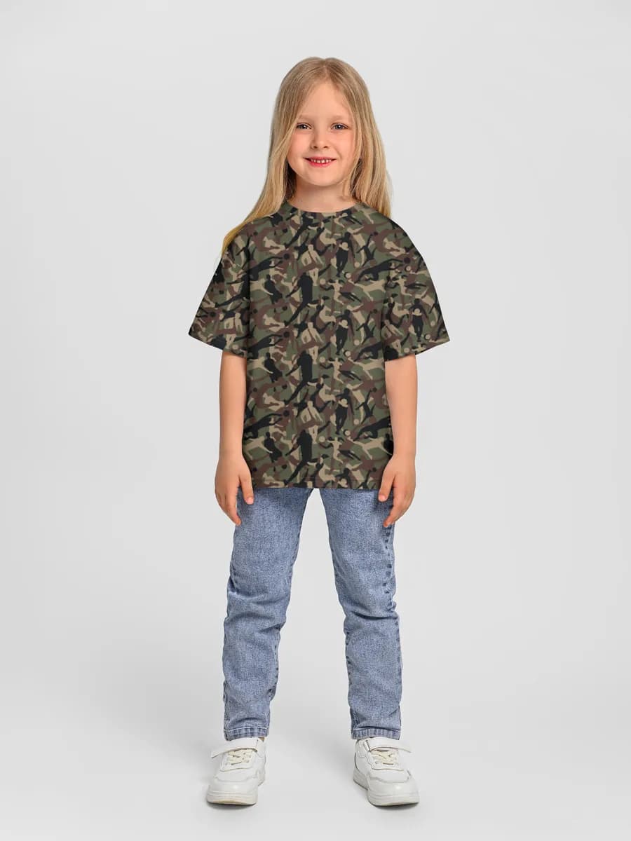 Girls' oversized cotton T-shirt