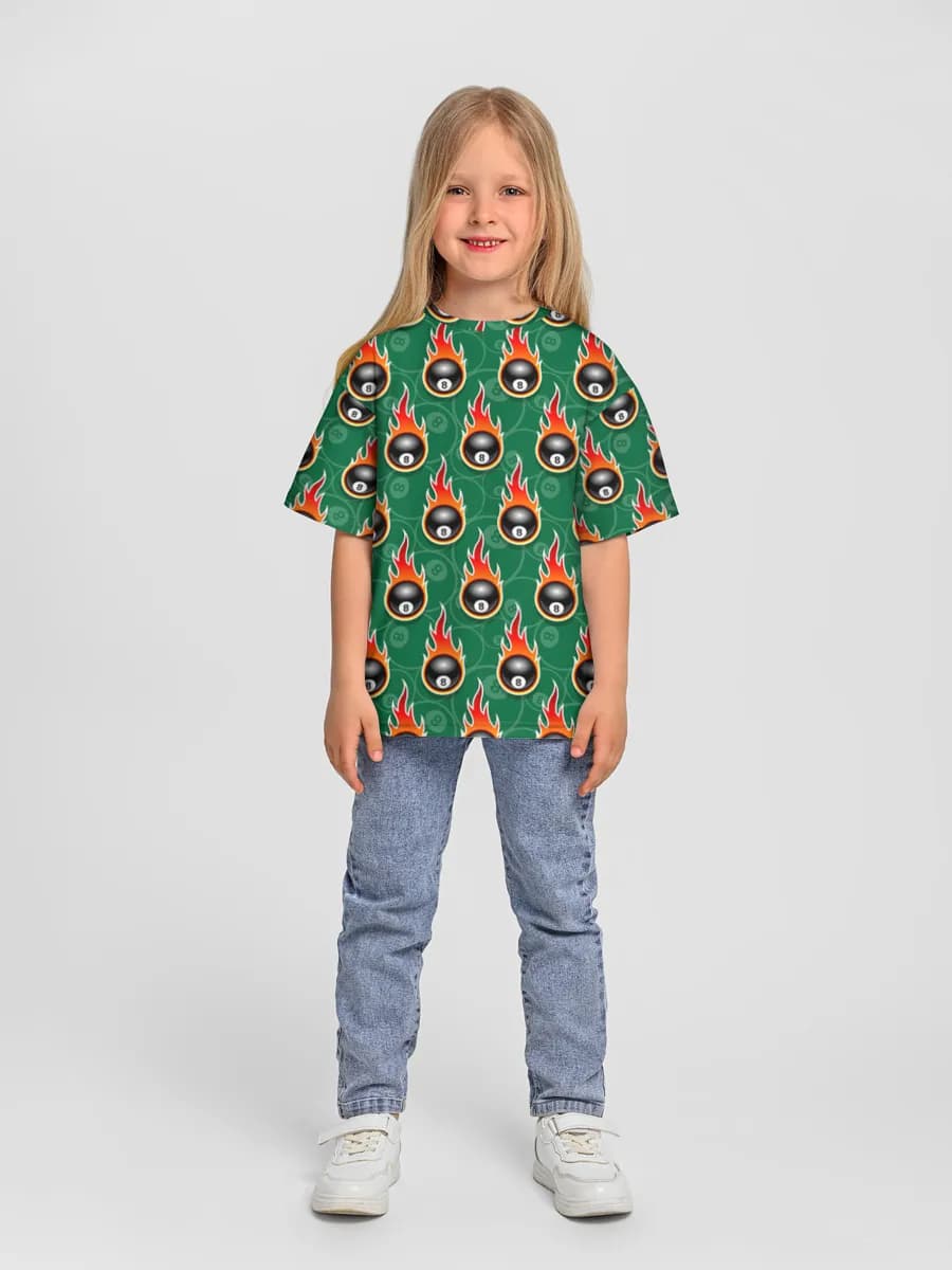Girls' oversized cotton T-shirt