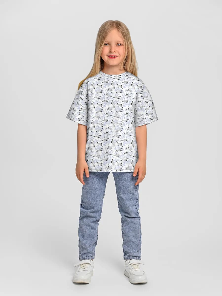 女の子 ビッグシルエット コットンTシャツ