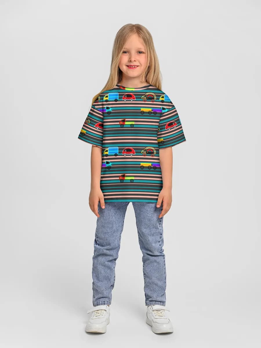 Oversized Baumwoll-T-Shirt Mädchen