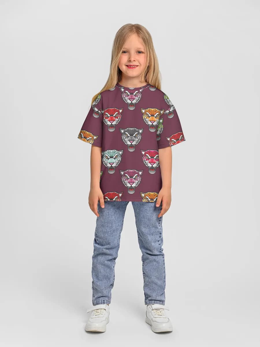 女の子 ビッグシルエット コットンTシャツ
