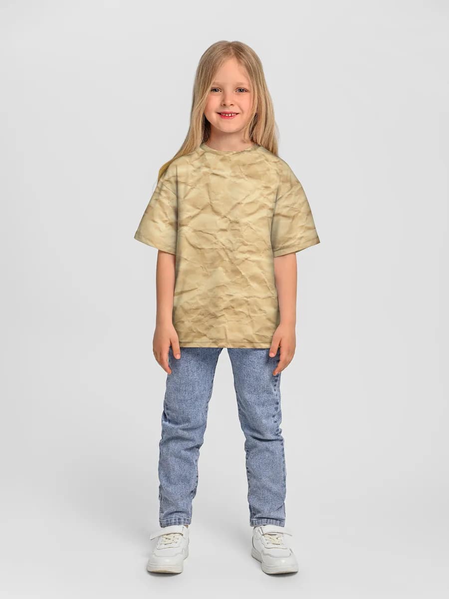 Girls' oversized cotton T-shirt