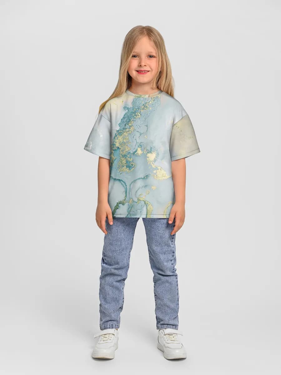 Oversized Baumwoll-T-Shirt Mädchen