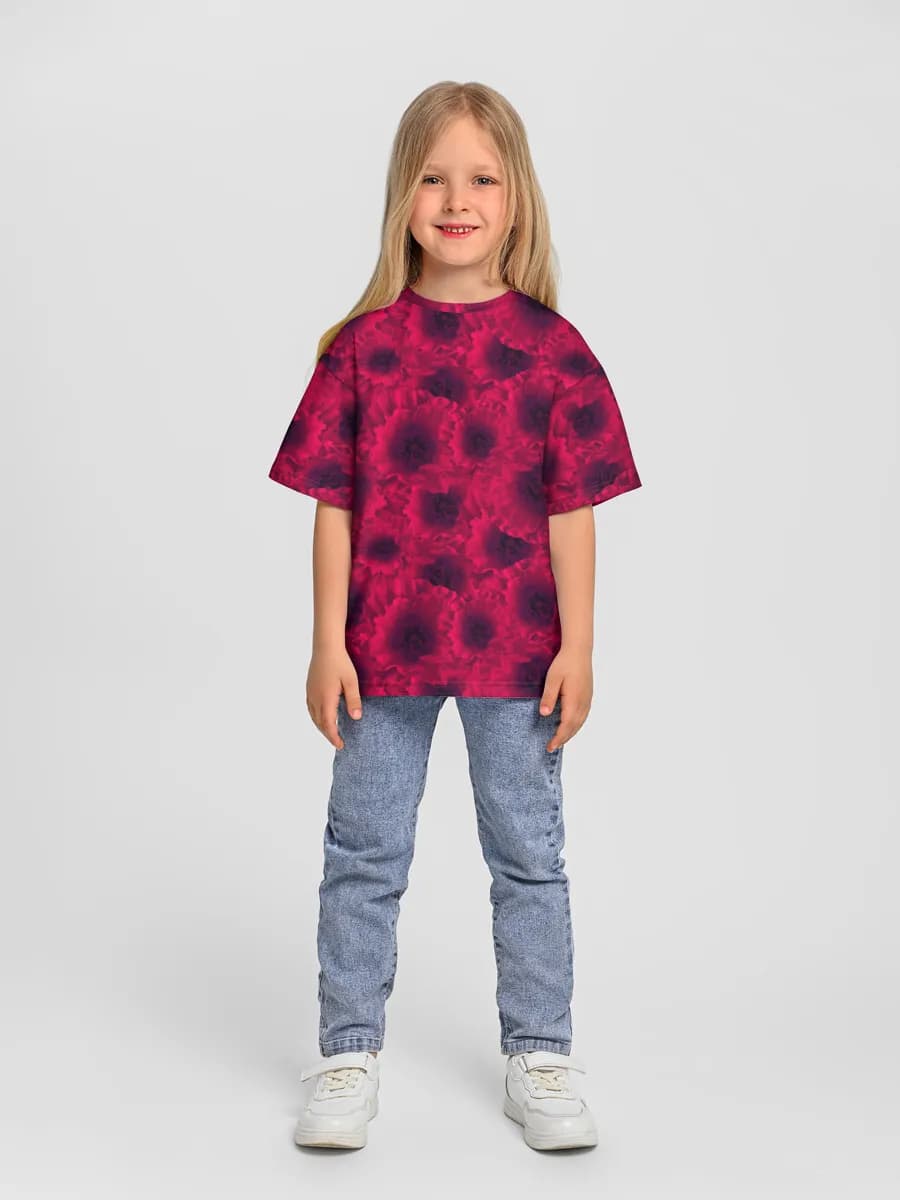 Oversized Baumwoll-T-Shirt Mädchen
