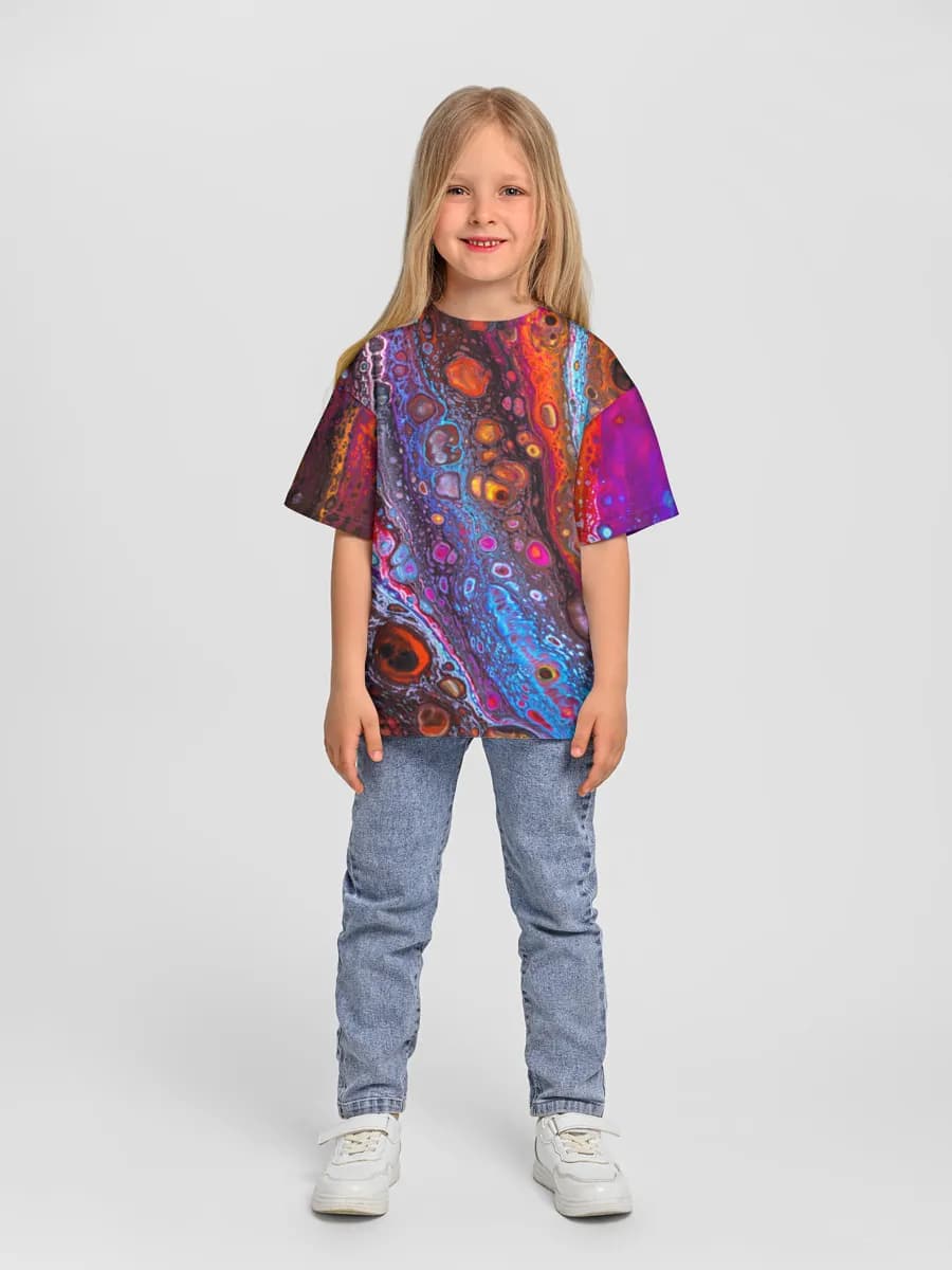 Oversized Baumwoll-T-Shirt Mädchen