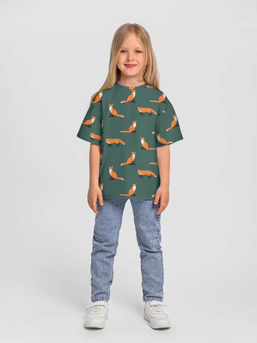 Camiseta Oversize de Algodón Niña
