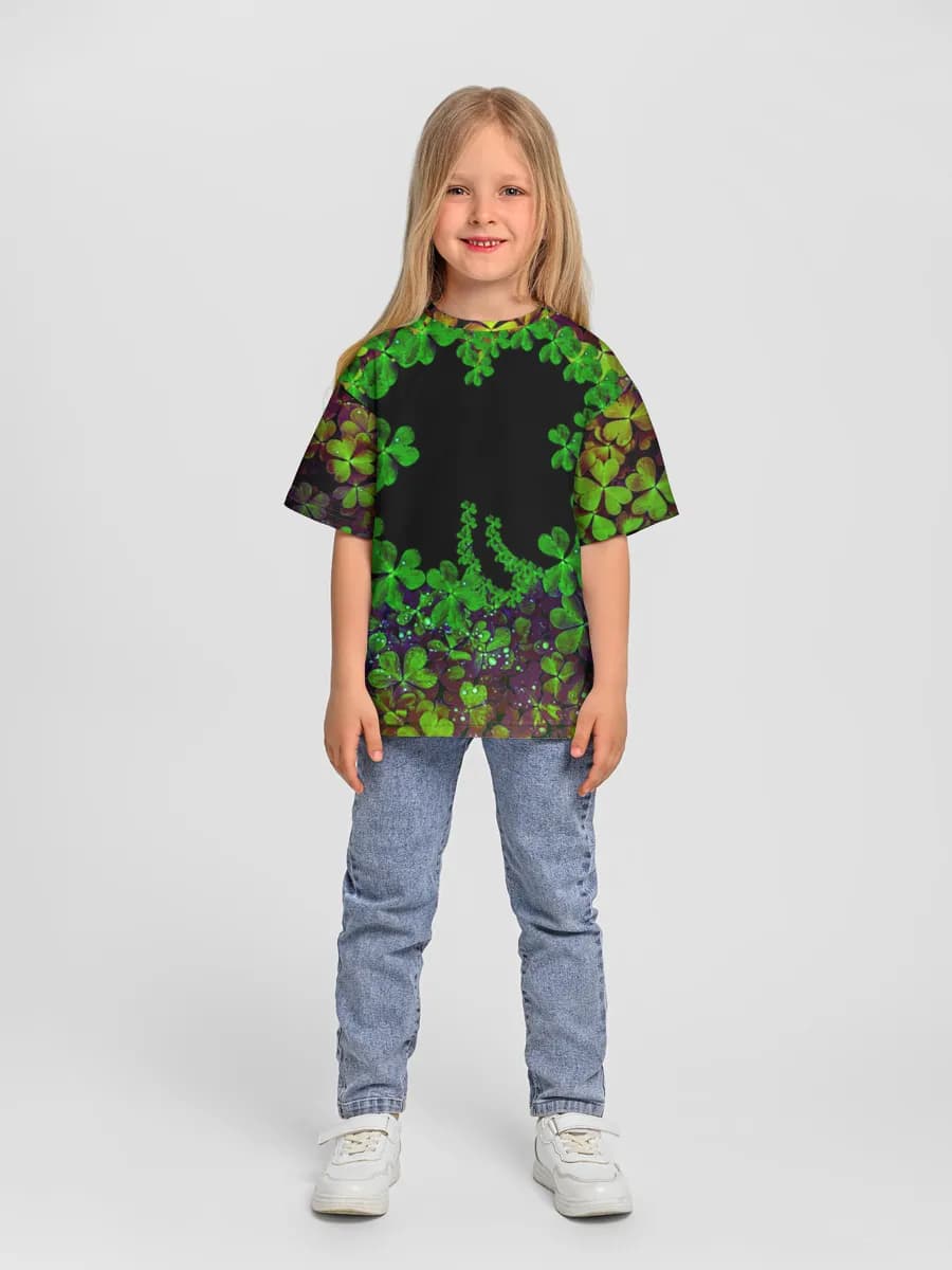 Oversized Baumwoll-T-Shirt Mädchen