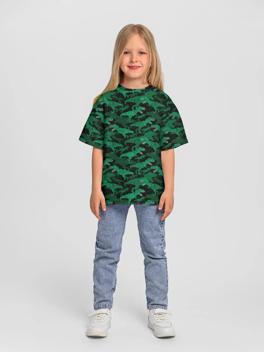 Girls' oversized cotton T-shirt