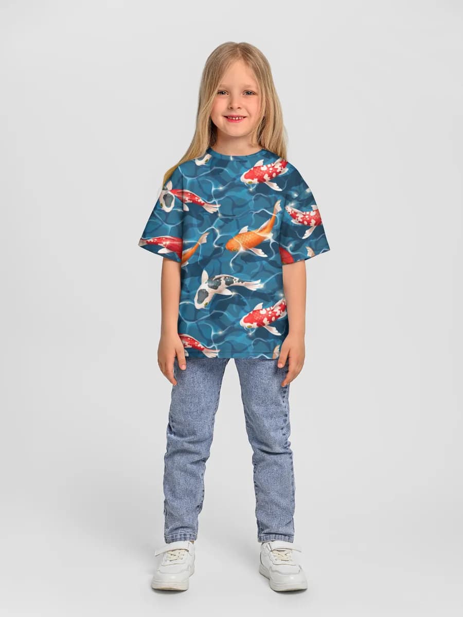 女の子 ビッグシルエット コットンTシャツ