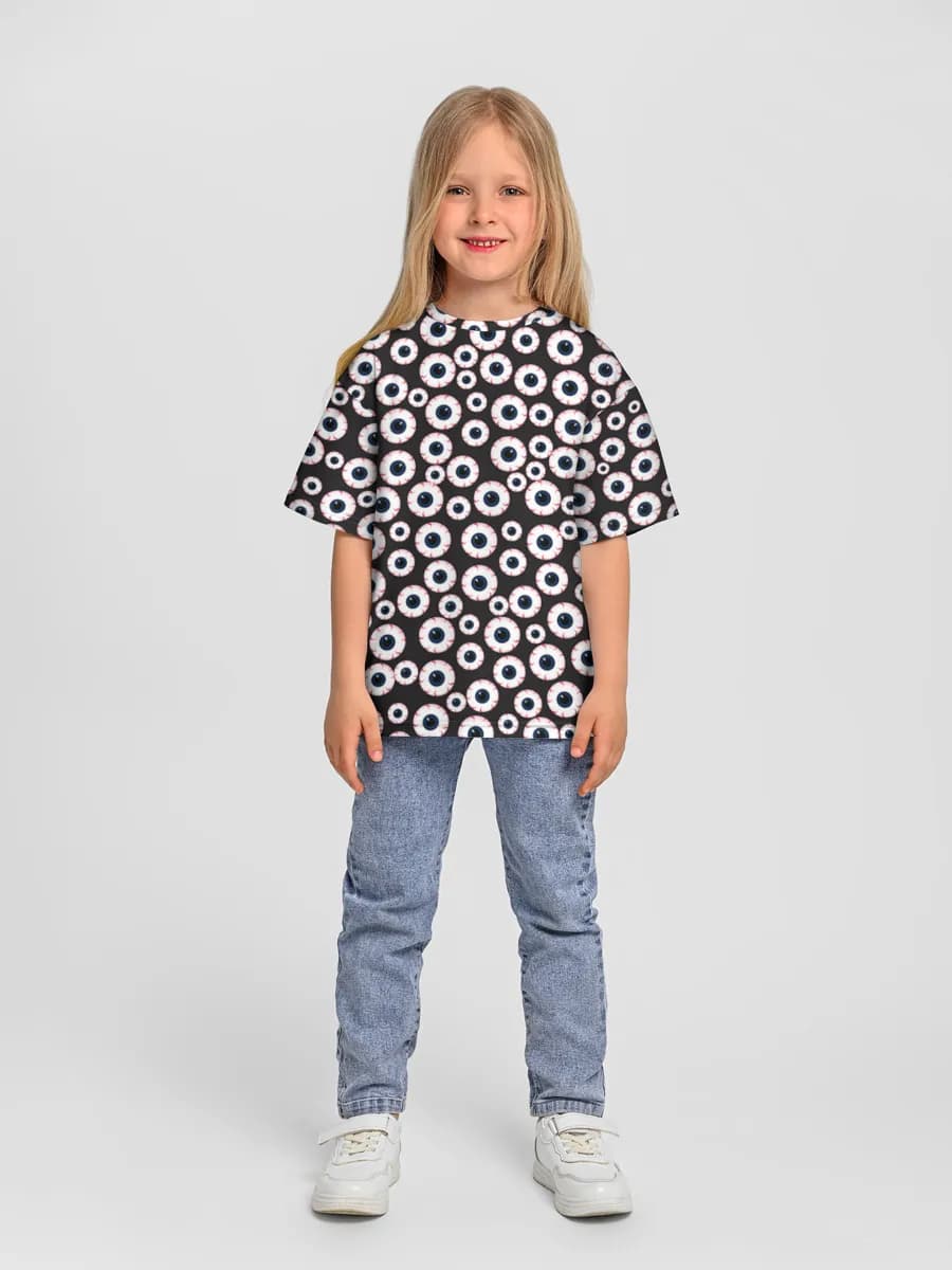 Oversized Baumwoll-T-Shirt Mädchen