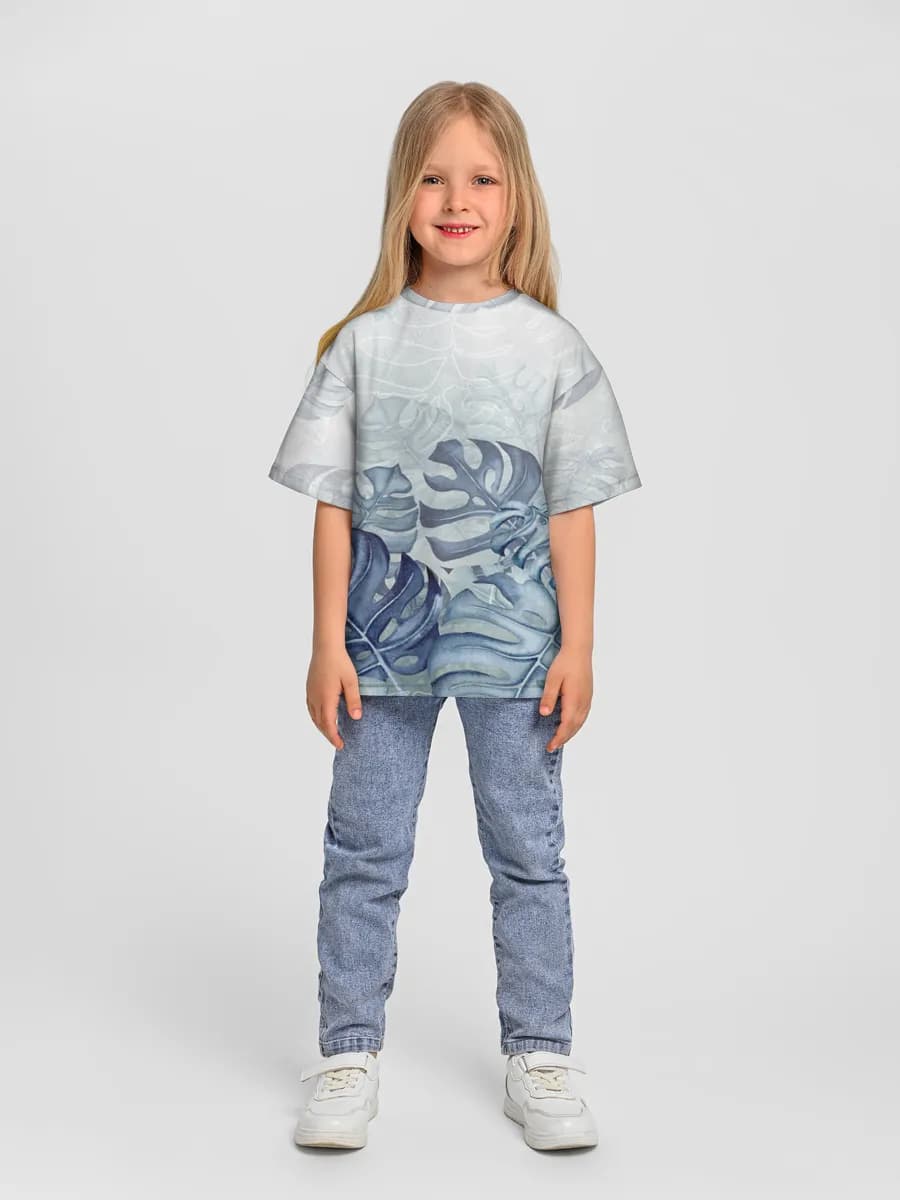 Oversized Baumwoll-T-Shirt Mädchen