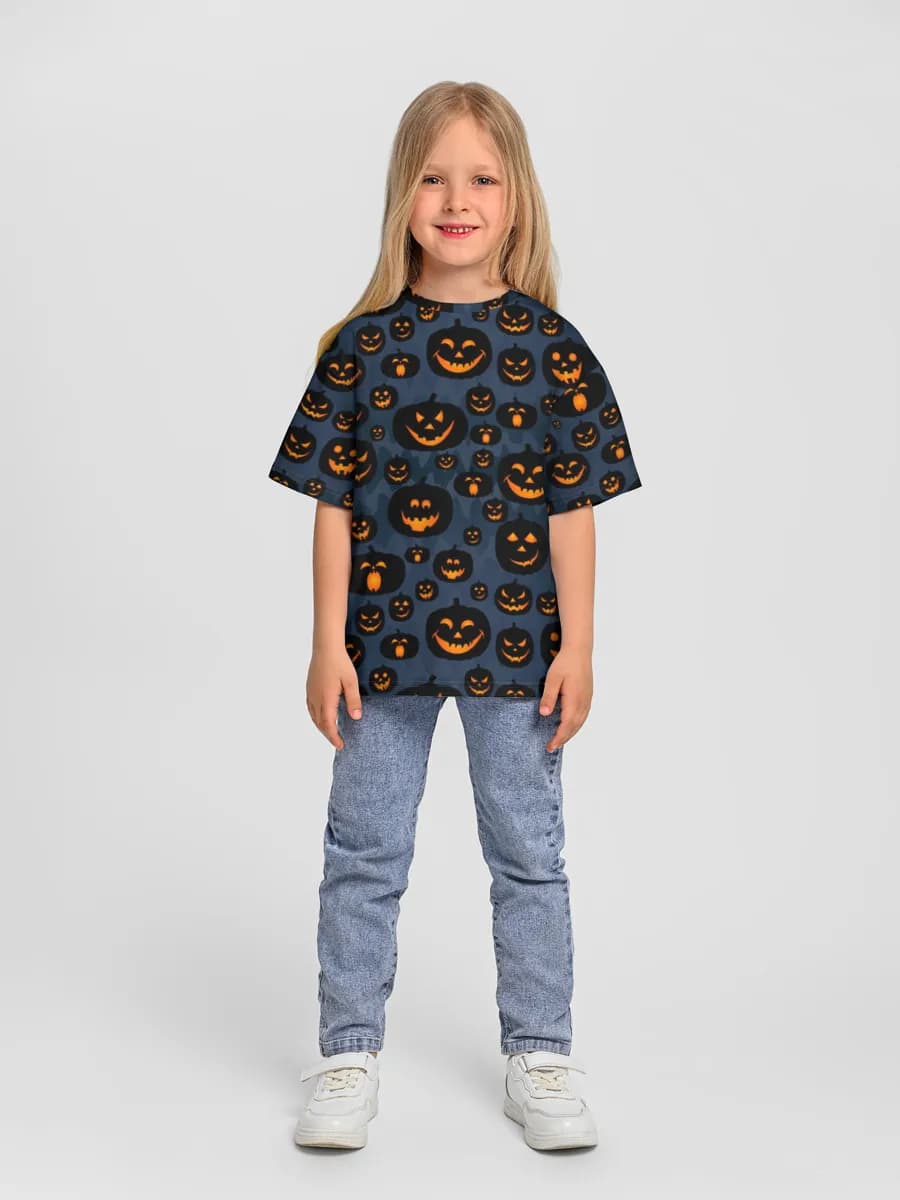 Girls' oversized cotton T-shirt