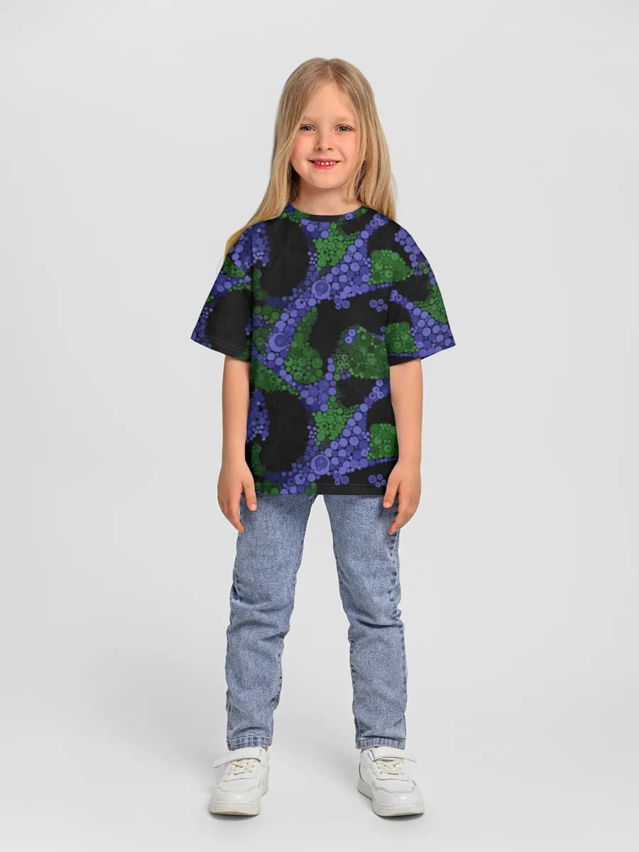 Girls' oversized cotton T-shirt
