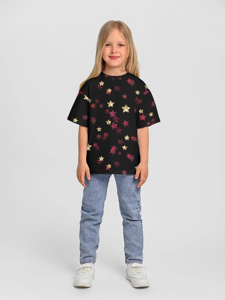 Oversized Baumwoll-T-Shirt Mädchen